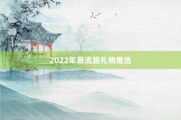 2022年最流施礼物推选